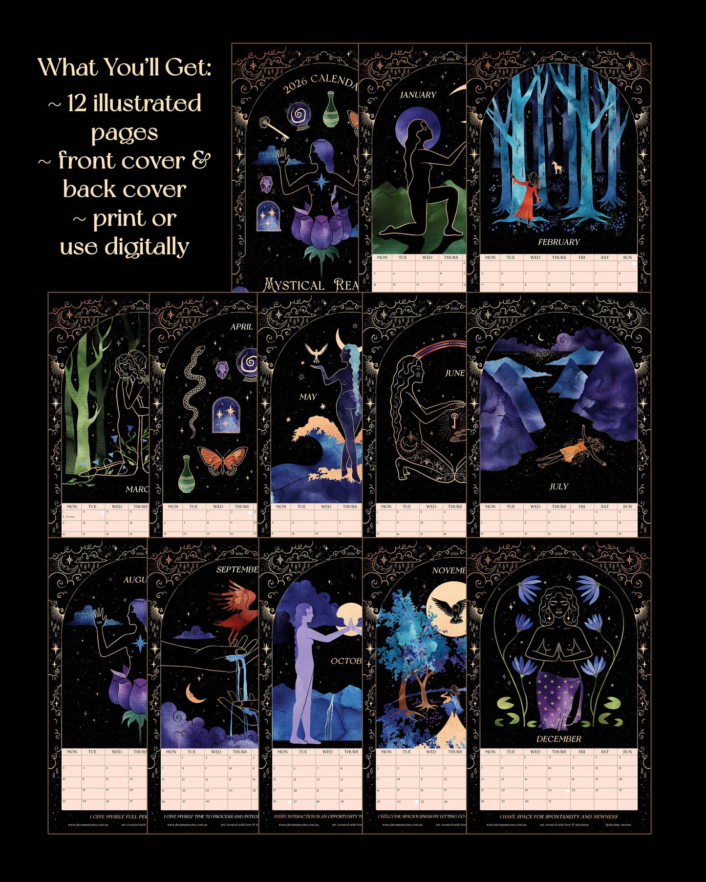 Digital 2026 Wall Calendar