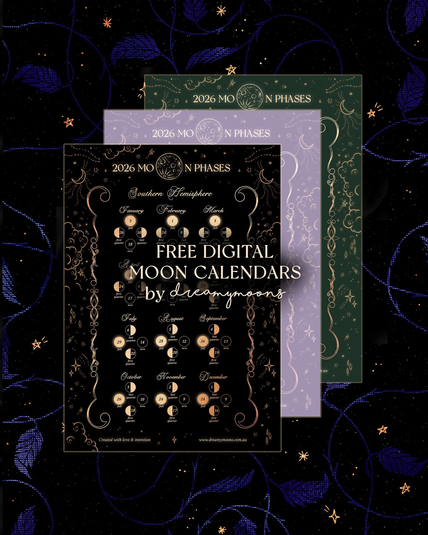 Digital 2026 Moon Calendar