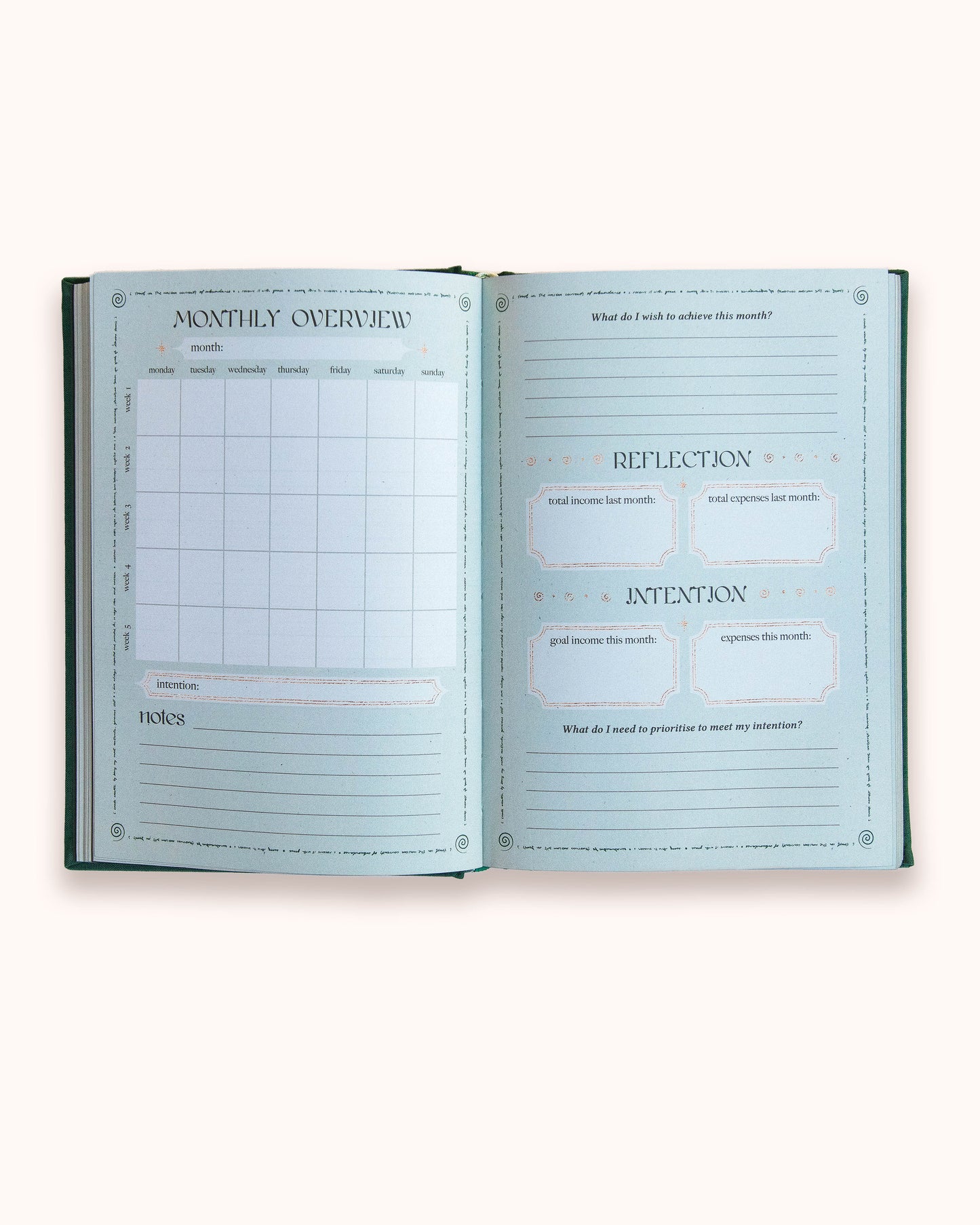 Abundance Planner Pastel Sage - Wholesale